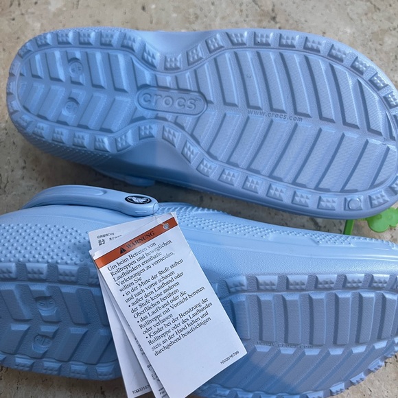 Crocs Unisex-Adult Classic Lined Clog Blue Calcite Men’s 10 Women’s 12 - Picture 6 of 7